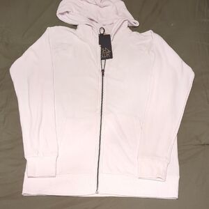 NWT Light Pink Zip-Up Hoodie Med